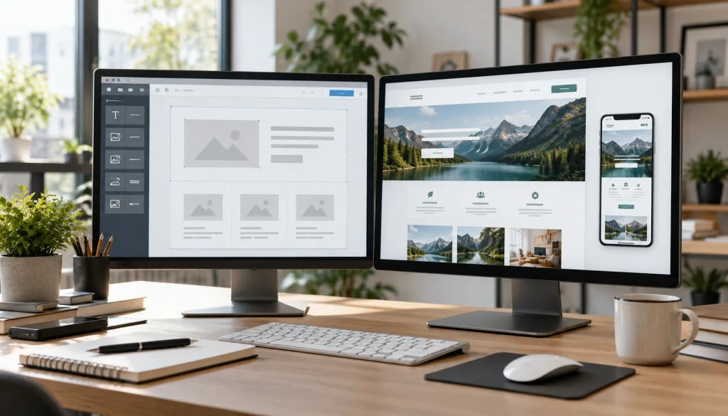 Free website builder compared with professional business website design.
