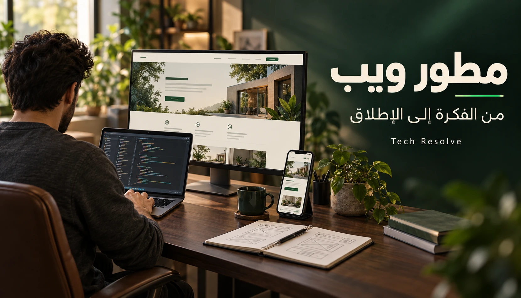 مطور ويب لموقع شركتك من الفكرة إلى الإطلاق مع Tech Resolve